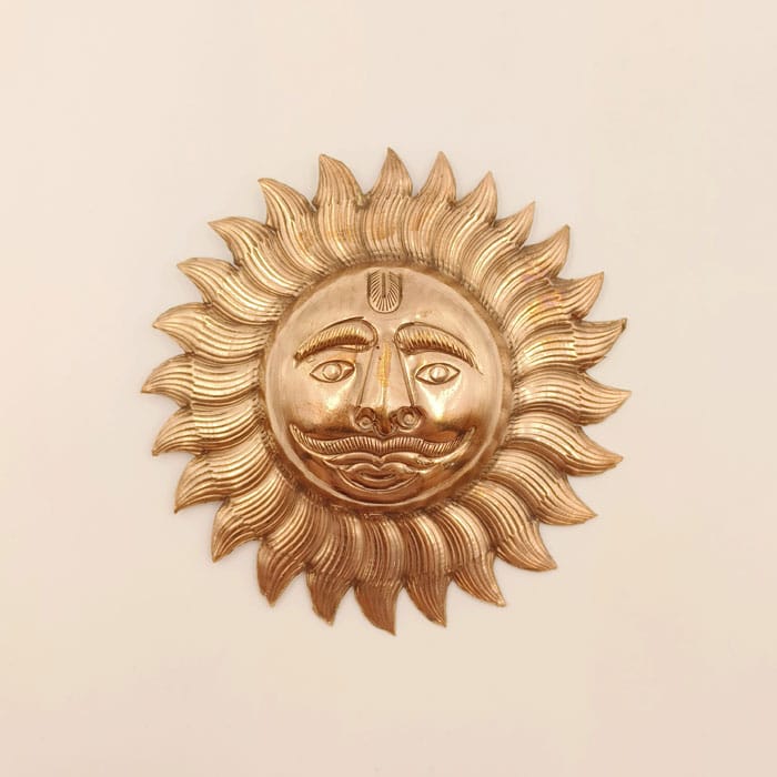 Copper Sun Wall Statue